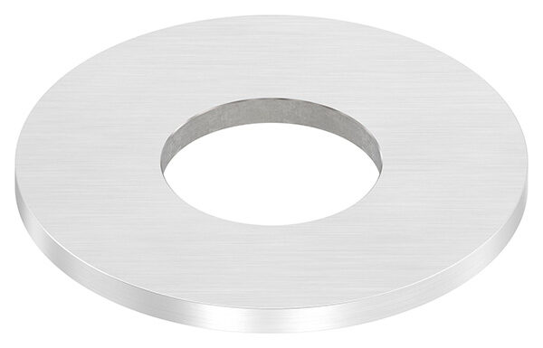 Ankerplatte, Ø 100x6mm, mit Mittelbohrung Ø 42,8mm, mit Längsschliff, V2A