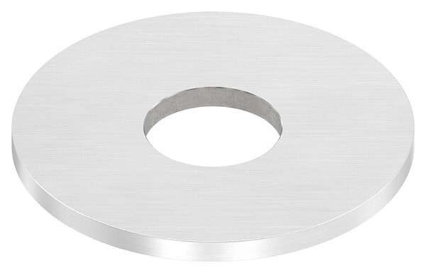 Ankerplatte, Ø 100x6mm, mit Mittelbohrung Ø 34mm, mit Längsschliff, V2A