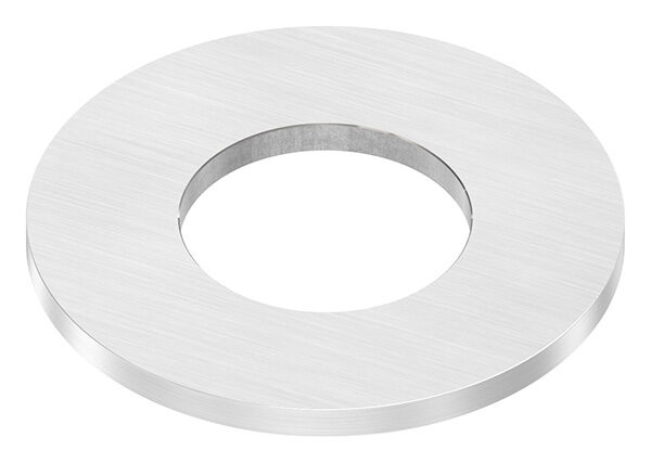 Ankerplatte, Ø 100x6mm, mit Mittelbohrung Ø 48,6mm, mit Längsschliff, V2A