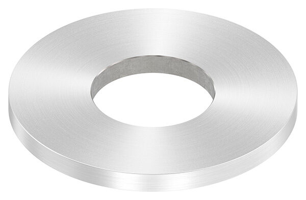 Ankerplatte, Ø 80x6mm, mit Mittelbohrung Ø 34mm, mit Rundschliff, V2A