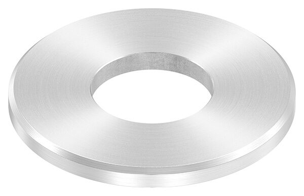 Ankerplatte, Ø 80x6mm, mit Mittelbohrung Ø 34mm, mit Rundschliff und Fase, V2A
