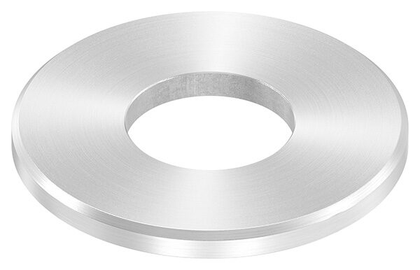 Ankerplatte, Ø 80x6mm, mit Mittelbohrung Ø 34mm, mit Rundschliff und Fase, V2A