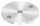 Ankerplatte, Ø 100x8mm, 2x11mm und 1x 12,5mm Bohrung, mit Rundschliff, V2A