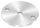 Ankerplatte, Ø 100x6mm, 2x11mm und 1x 12,5mm Bohrung, mit Rundschliff, V2A
