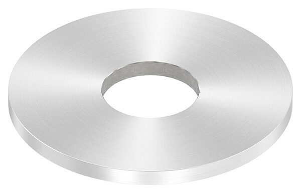 Ankerplatte, Ø 100x6mm, mit Mittelbohrung Ø 34mm, mit Rundschliff, V2A