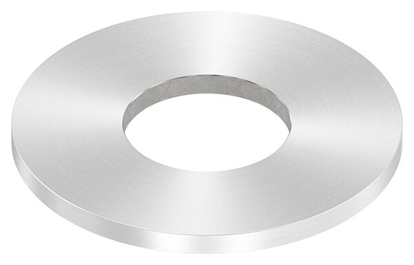Ankerplatte, Ø 100x6mm, mit Mittelbohrung Ø 42,8mm, mit Rundschliff, V2A