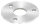 Ankerplatte, Ø 120x6mm, 3x 13mm und 1x 42,8mm Bohrung, mit Rundschliff, V2A