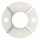 Ankerplatte, Ø 100x8mm, 2x 11mm und 2x 4mm Bohrung, Mittelbohrung 42,6mm, roh, V2A