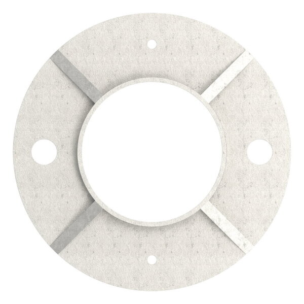 Ankerplatte, Ø 120x8mm, 2x 11mm und 2x 4mm Bohrung, Mittelbohrung 60,5mm, roh, V2A