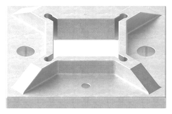 Wand- u. Bodenanker, 100x100x8mm, mit Bohrung...