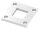 Ankerplatte, 68x68x6mm, 4x 9mm und 1x 30,2x30,2mm Bohrung, Korn 240 geschliffen, V2A