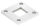 Ankerplatte, 92x92x8mm, 4x 13mm und 1x 40,2x40,2mm Bohrung, mit Längsschliff, V2A