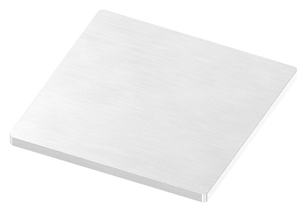 Ankerplatte, 80x80x4mm, mit Längsschliff, V2A