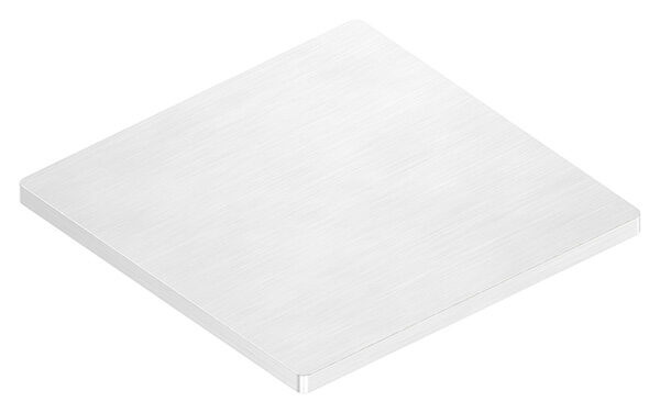Ankerplatte, 80x80x4mm, mit Längsschliff, V2A