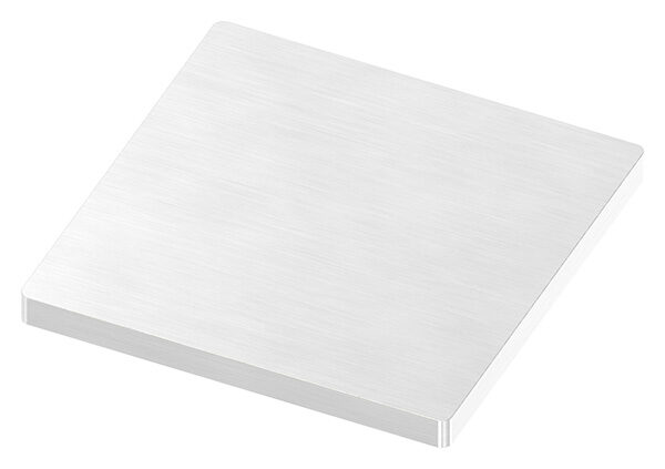Ankerplatte, 80x80x6mm, mit Längsschliff, V2A