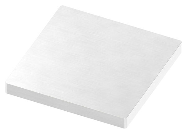Ankerplatte, 100x100x10mm, mit Längsschliff, V2A