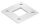 Ankerplatte, 120x120x6mm, 4x 13mm und 1x 50,2x50,2mm Bohrung, mit Längsschliff, V2A