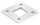 Ankerplatte, 120x120x8mm, 4x 13mm und 1x 50,2x50,2mm Bohrung, mit Längsschliff, V2A