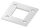 Ankerplatte, 120x120x6mm, 4x 13mm und 1x 60,2x60,2mm Bohrung, mit Längsschliff, V2A