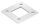 Ankerplatte, 120x120x6mm, 4x 13mm und 1x 60,2x60,2mm Bohrung, mit Längsschliff, V2A