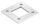 Ankerplatte, 120x120x8mm, 4x 13mm und 1x 60,2x60,2mm Bohrung, mit Längsschliff, V2A