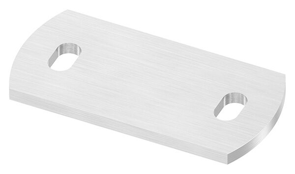 Ankerplatte, 120x60x6mm, 2x 11x20mm Langloch, mit Längsschliff, V2A