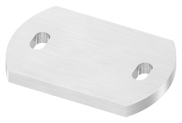 Ankerplatte, 120x80x10mm, 2x 11x20mm Langloch, Korn 240...