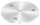 Ronde, Ø 70x4mm, 3x 6,5mm und 1x 6,5mm Bohrung, mit Rundschliff, V2A