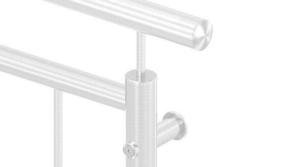 Abdeckscheibe 40x5mm, mit Fase, Bohrung mittig 12,3mm, seitl. Madenschraube M4, V2A