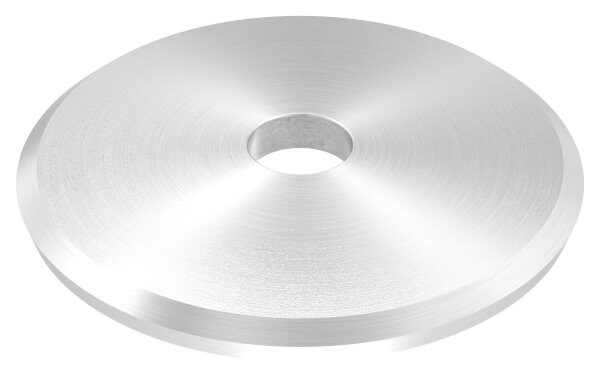 Ronde, Ø 68x5mm, gewölbt, 1x 12,5mm Bohrung, mit Rundschliff, V2A