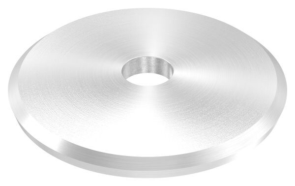 Ronde, Ø 68x5mm, gewölbt, 1x 12,5mm Bohrung, mit Rundschliff, V2A