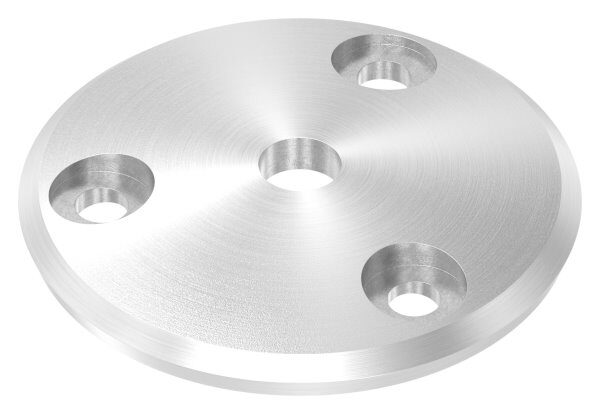 Ronde, Ø 68x5mm, gewölbt, 3x 6,5mm Bohrungen...