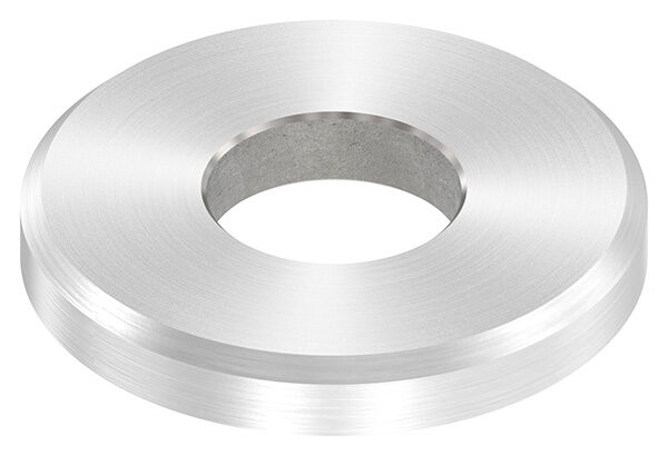Ronde, Ø 30x4mm, 1x 12,2mm Bohrung mittig, mit Rundschliff und Fase, V2A