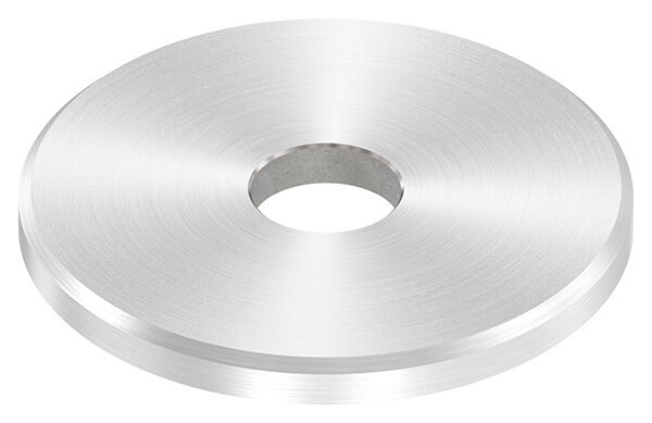 Ronde, Ø 50x4mm, 1x 12,2mm Bohrung mittig, mit Rundschliff und Fase, V2A