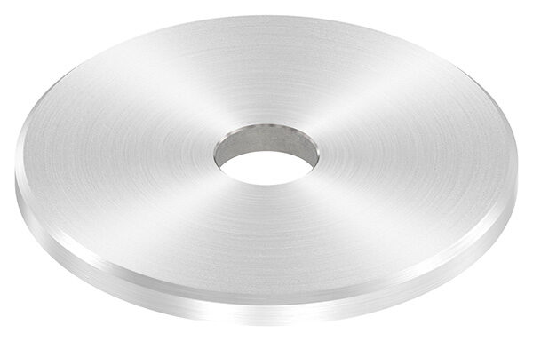 Ronde, Ø 60x4mm, 1x 12,2mm Bohrung mittig, mit Rundschliff und Fase, V2A