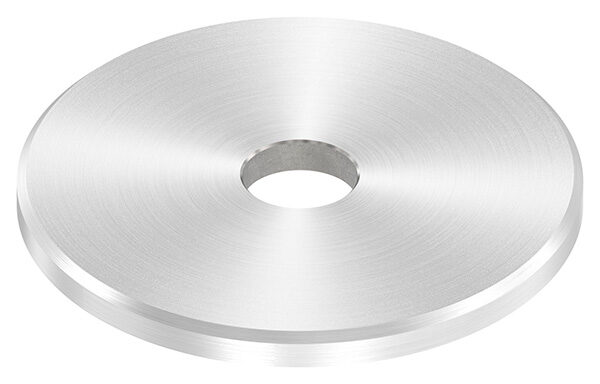 Ronde, Ø 60x4mm, 1x 12,2mm Bohrung mittig, mit Rundschliff und Fase, V2A