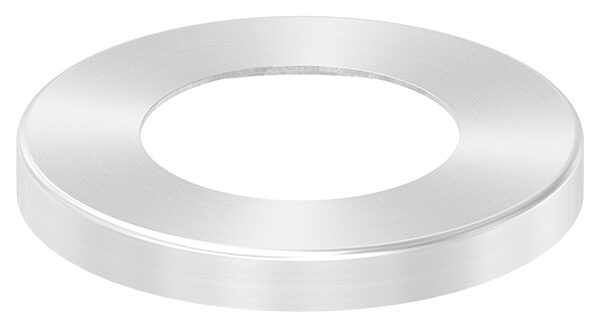 Abdeckrosette, 87x10mm, mit Bohrung 49mm, t: 1mm, geschliffen Korn 240, V2A