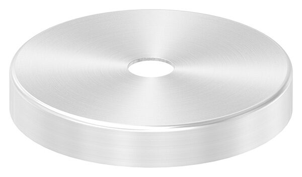 Abdeckrosette, 76x12mm, mit Bohrung 12,5mm, t: 1mm, geschliffen Korn 240, V4A