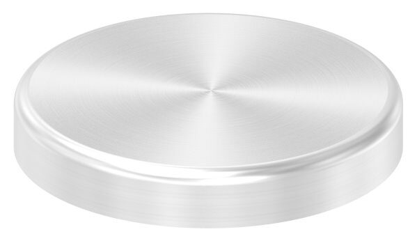 Abdeckrosette, 76x12mm, ohne Bohrung, t: 1mm, geschliffen Korn 240, V4A