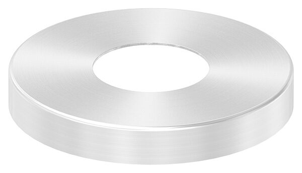 Abdeckrosette, 105x15mm, mit Bohrung 43mm, t: 1mm, geschliffen Korn 240, V4A