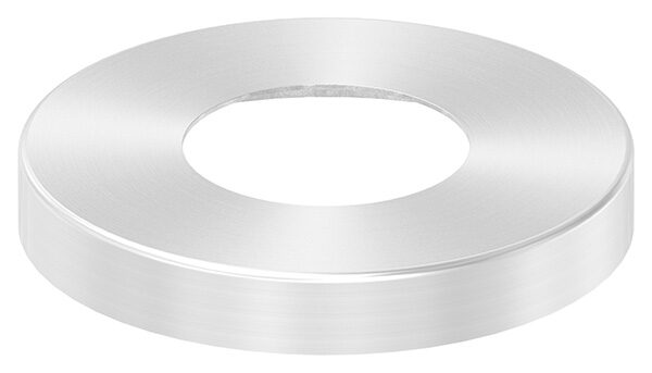 Abdeckrosette, 105x15mm, mit Bohrung 49mm, t: 1mm, geschliffen Korn 240, V2A