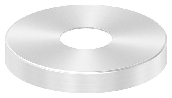 Abdeckrosette, 105x15mm, mit Bohrung 34mm, t: 1mm, geschliffen Korn 240, V2A
