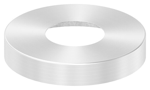 Abdeckrosette, 145x25mm, mit Bohrung 61mm, t: 1mm, geschliffen Korn 240, V2A