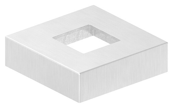 Abdeckrosette quadratisch, 72x72x20mm, mit Bohrung...