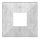 Abdeckrosette quadratisch, 108x108x25mm, mit Bohrung 40,5x40,5mm, t: 1,5mm, geschliffen Korn 240, V4A
