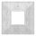 Abdeckrosette quadratisch, 129x129x25mm, mit Bohrung 50,5x50,5mm, t: 1,5mm, geschliffen Korn 240, V2A
