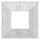 Abdeckrosette quadratisch, 129x129x25mm, mit Bohrung 60,5x60,5mm, t: 1,5mm, geschliffen Korn 240, V4A