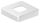Abdeckrosette quadratisch, 96x96x20mm, mit Bohrung 40,2x40,2mm, t: 1mm, geschliffen Korn 240, passend zu 54208-240 und 54207-240, V2A