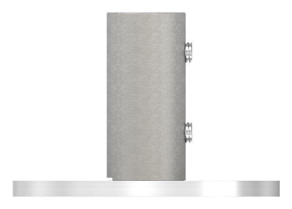 Wand- und Bodenanker, Patte 100x6mm mit 3x 11mm Bohrung, für 33,7x2,0mm 
mit Klemmschrauben, V2A