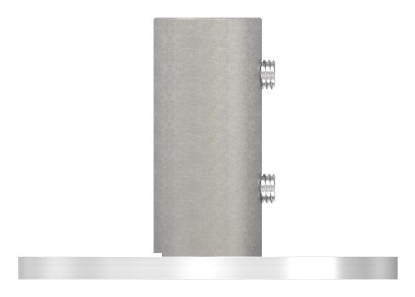 Wand- und Bodenanker, Patte 100x6mm mit 3x 11mm Bohrung, für 33,7x2,5mm 
mit Klemmschrauben, V2A